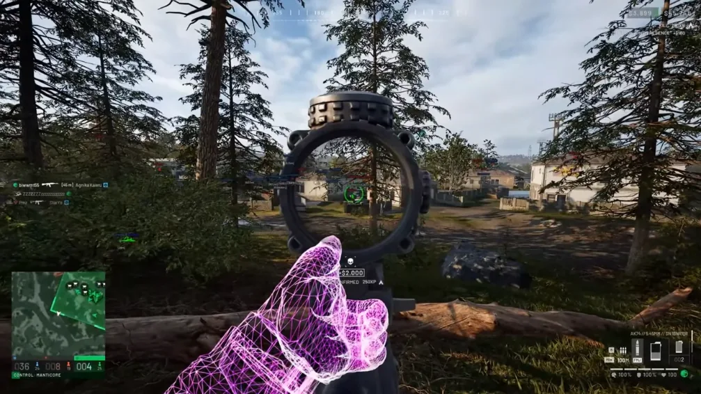 WarDogs wallhack snaplines, minimap, and soft aim FOV