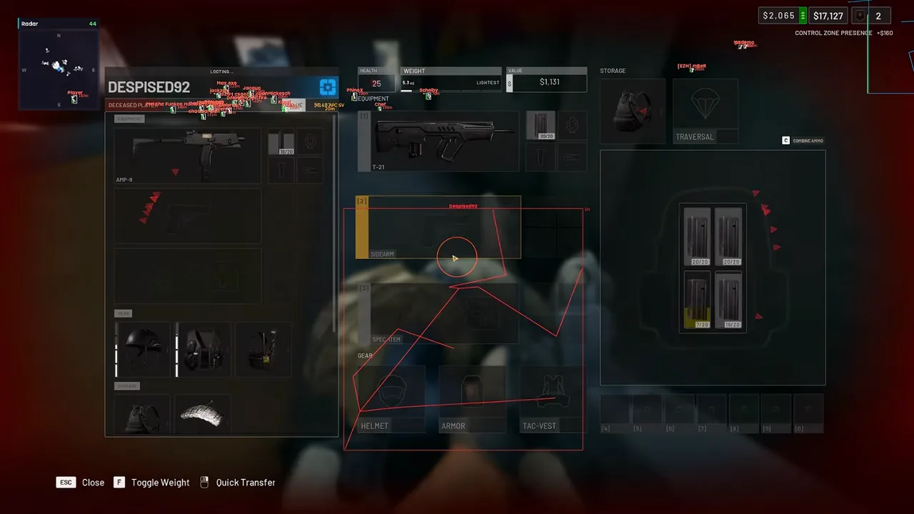 WarDogs squad wallhack labels in three-team fights